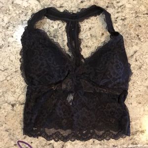 Wishlist charcoal gray T-back bralette